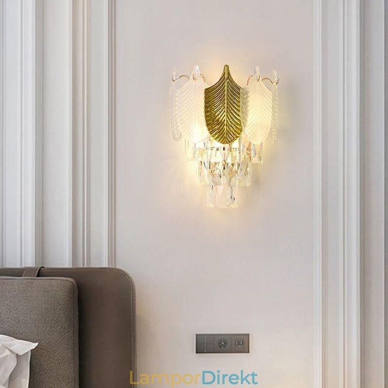 Crystal Wall Sconce Modern Vägglampa 2X Sockel