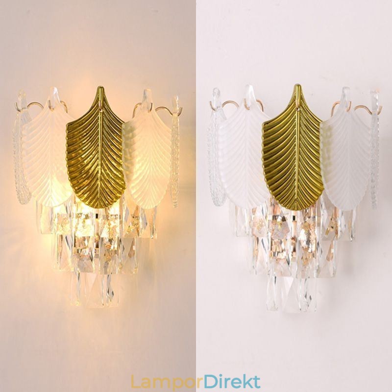 Crystal Wall Sconce Modern Vägglampa 2X Sockel