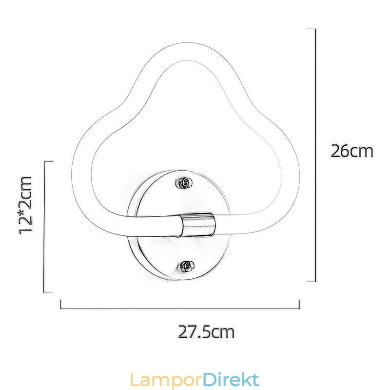 Molnformad Vägglampa Konst Dekorativa Lampor