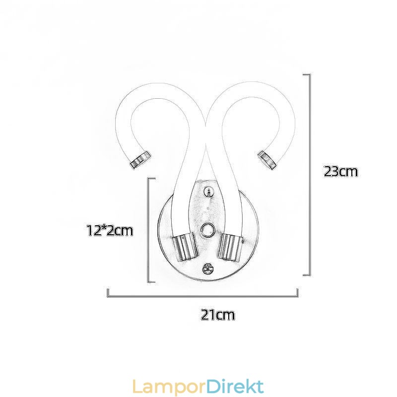 Modern Vägglampa Kreativitet Sconce Vägglampa Koppar Får Horn 2 Lampor