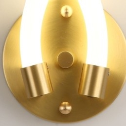 Modern Vägglampa Kreativitet Sconce Vägglampa Koppar Får Horn 2 Lampor