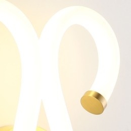 Modern Vägglampa Kreativitet Sconce Vägglampa Koppar Får Horn 2 Lampor