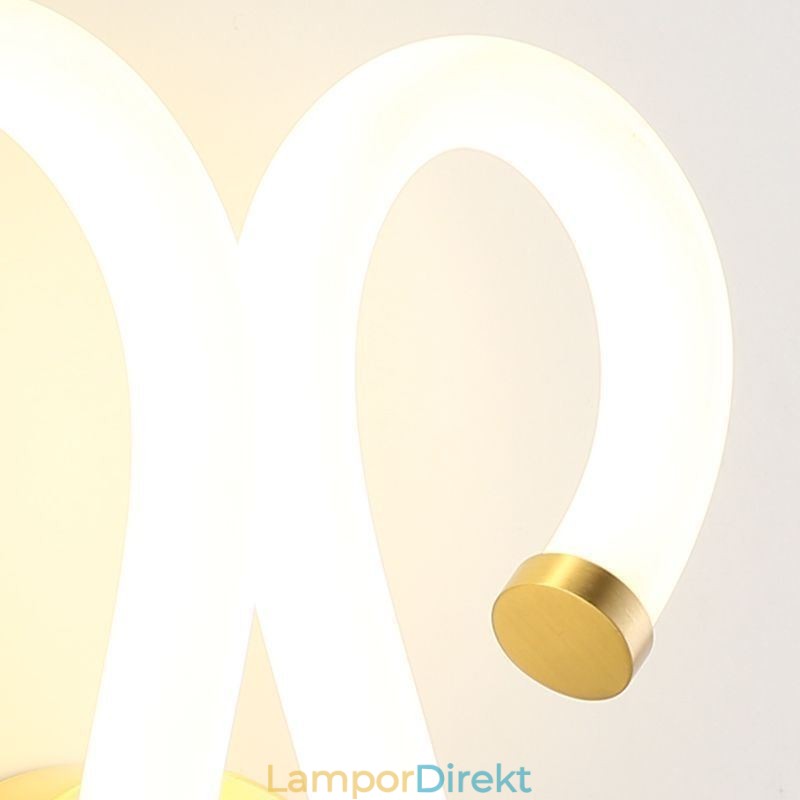 Modern Vägglampa Kreativitet Sconce Vägglampa Koppar Får Horn 2 Lampor