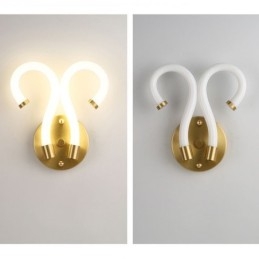 Modern Vägglampa Kreativitet Sconce Vägglampa Koppar Får Horn 2 Lampor
