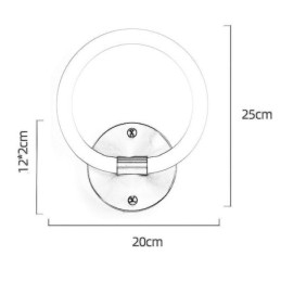 Moderna Vägglampor Rund Ringvägglampetter Tricolor Dimming
