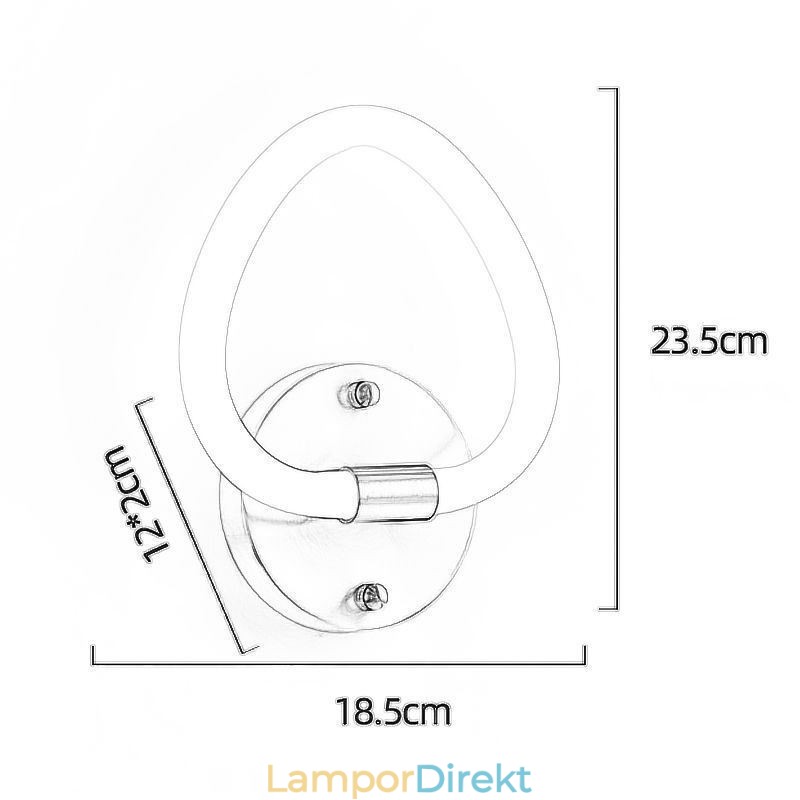 Modern Hjärtformad Inomhusvägglampa