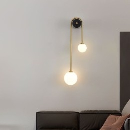 Globe Glas Vägglampa Belysning Modern Mässing Vägglampa