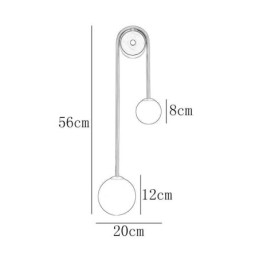 Globe Glas Vägglampa Belysning Modern Mässing Vägglampa