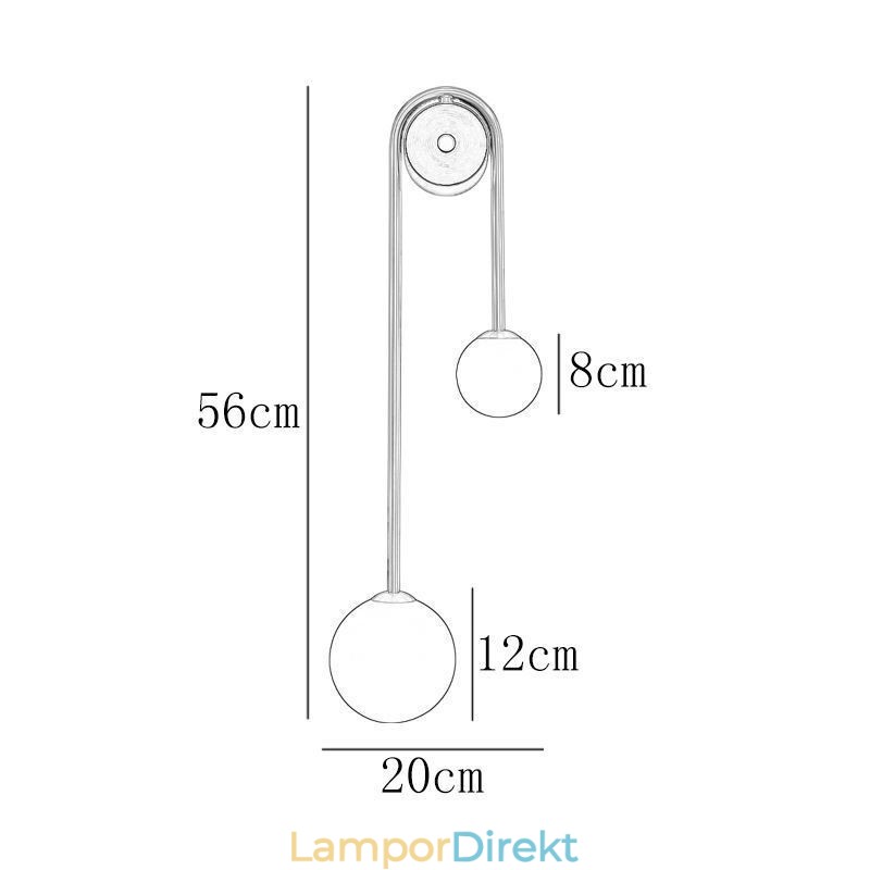 Globe Glas Vägglampa Belysning Modern Mässing Vägglampa