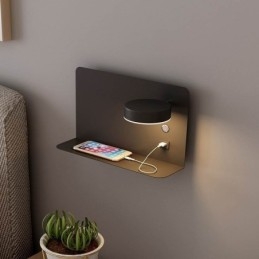 Vägglampa Roterbar Sconce Light Med Usb-Laddningsport