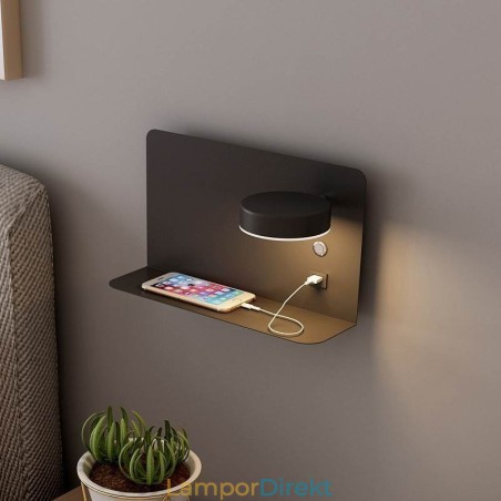 Vägglampa Roterbar Sconce Light Med Usb-Laddningsport Vägglampa Roterbar Sconce Light Med Usb-Laddningsport