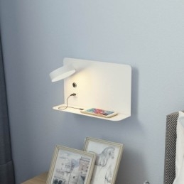 Vägglampa Roterbar Sconce Light Med Usb-Laddningsport