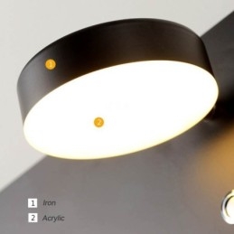 Vägglampa Roterbar Sconce Light Med Usb-Laddningsport