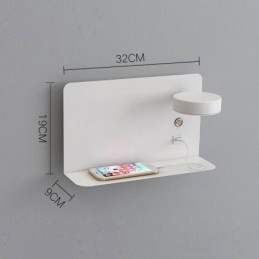 Vägglampa Roterbar Sconce Light Med Usb-Laddningsport