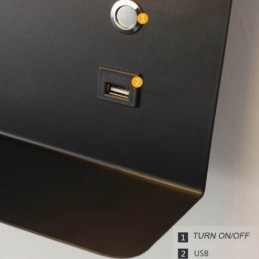 Vägglampa Roterbar Sconce Light Med Usb-Laddningsport
