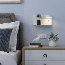 Vägglampa Roterbar Sconce Light Med Usb-Laddningsport