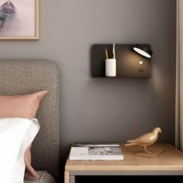 Vägglampa Roterbar Sconce Light Med Usb-Laddningsport