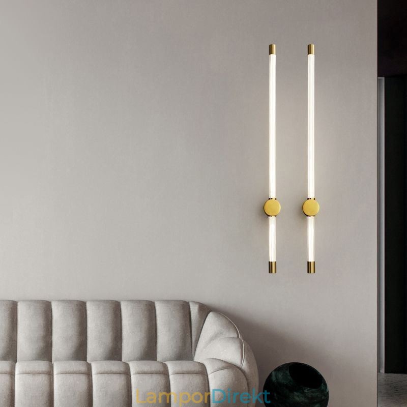 Mässing Sconce Modern Akryl Strip Wall Light