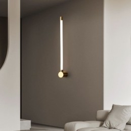 Mässing Sconce Modern Akryl Strip Wall Light
