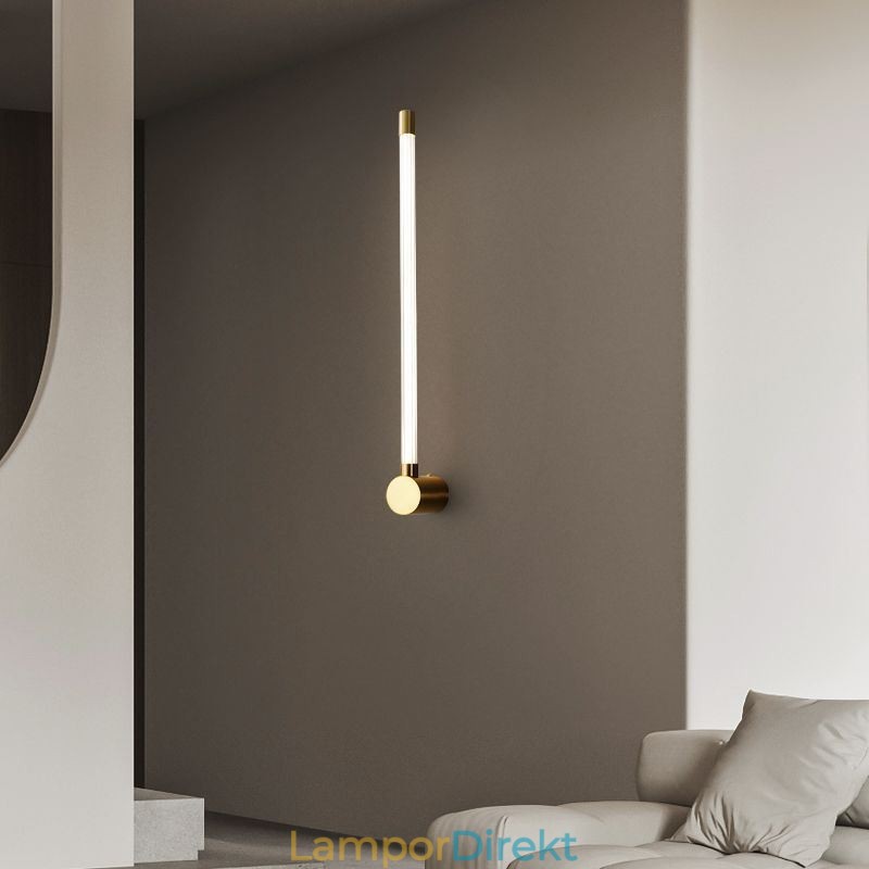 Mässing Sconce Modern Akryl Strip Wall Light