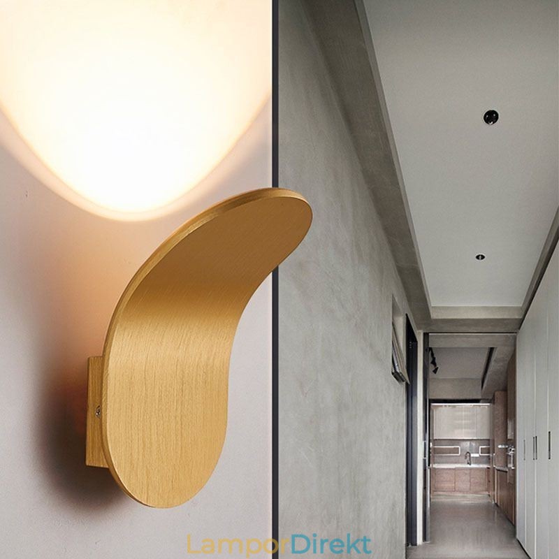 Minimalistisk Vägglampa I Aluminium