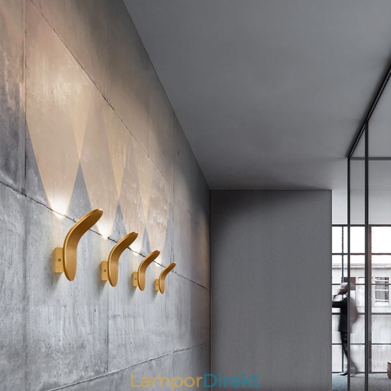 Minimalistisk Vägglampa I Aluminium