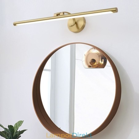Nordic Mirror Front Light Mässing Akryl Vägglampa Nordic Mirror Front Light Mässing Akryl Vägglampa