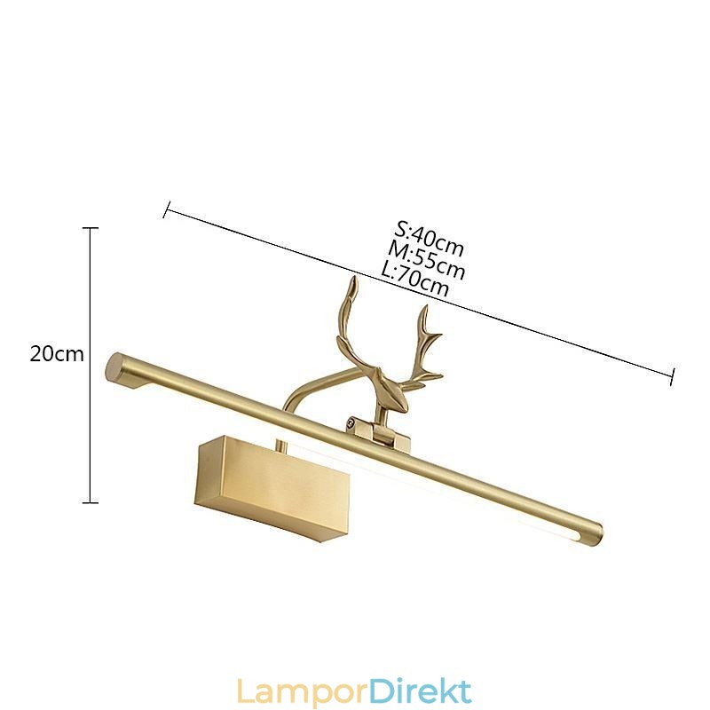 Nordic Brass Vägglampa Spegel Front Light