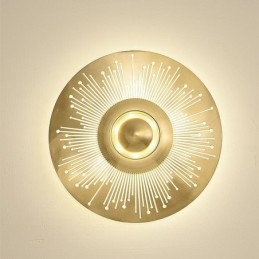 Nordic Mässing Vägglampa Ihålig Rund Form Sconce Light