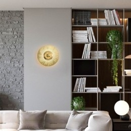 Nordic Mässing Vägglampa Ihålig Rund Form Sconce Light
