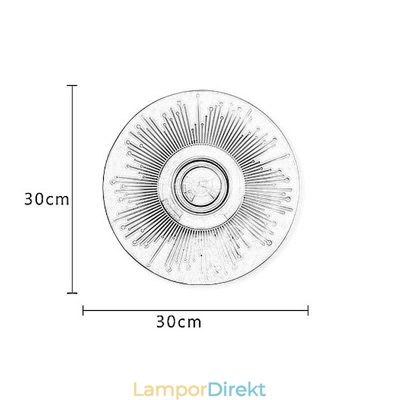 Nordic Mässing Vägglampa Ihålig Rund Form Sconce Light