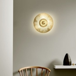 Nordic Mässing Vägglampa Ihålig Rund Form Sconce Light