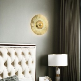 Nordic Mässing Vägglampa Ihålig Rund Form Sconce Light