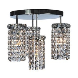 Samtida Crystal Drop Flush Mount Lights Med 4 Lampor