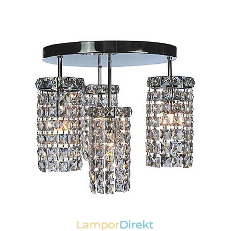 Samtida Crystal Drop Flush Mount Lights Med 4 Lampor Samtida Crystal Drop Flush Mount Lights Med 4 Lampor