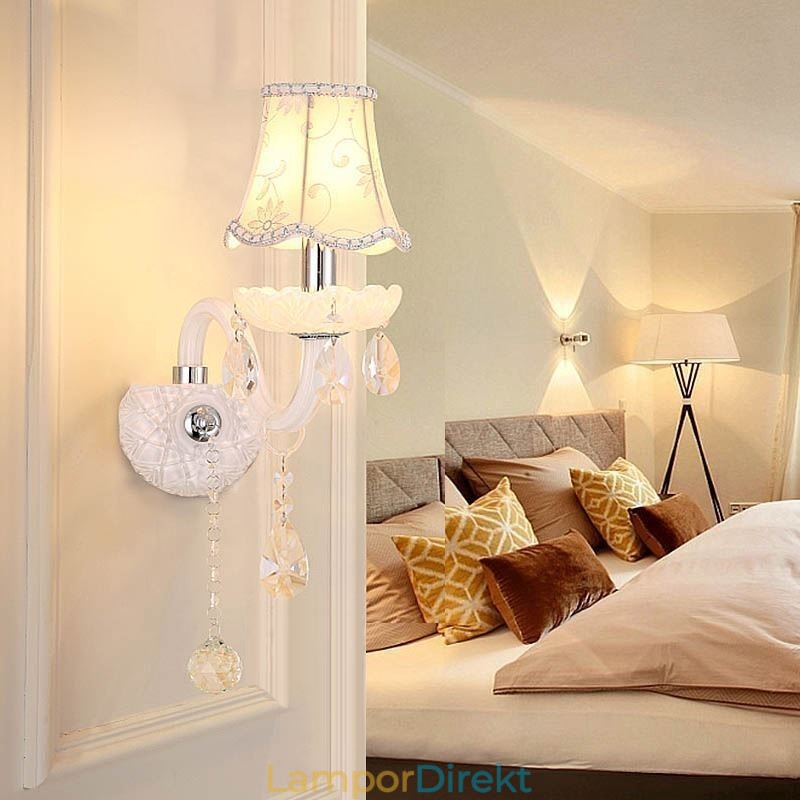 Klassisk Europeisk Stil Crystal Sconce Elegant Vägglampa