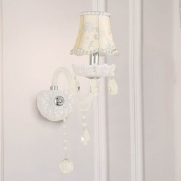 Klassisk Europeisk Stil Crystal Sconce Elegant Vägglampa