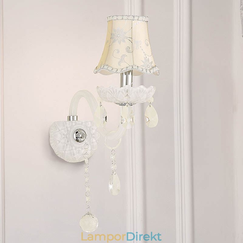 Klassisk Europeisk Stil Crystal Sconce Elegant Vägglampa
