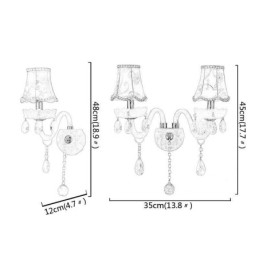 Klassisk Europeisk Stil Crystal Sconce Elegant Vägglampa