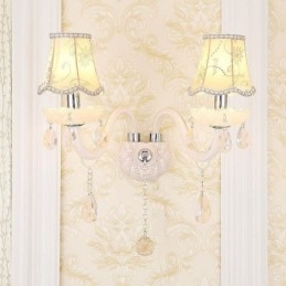 Klassisk Europeisk Stil Crystal Sconce Elegant Vägglampa