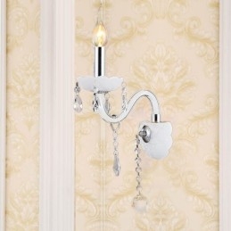 Klassisk Europeisk Stil Crystal Sconce Elegant Vägglampa
