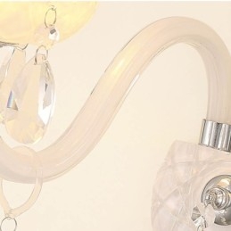 Klassisk Europeisk Stil Crystal Sconce Elegant Vägglampa