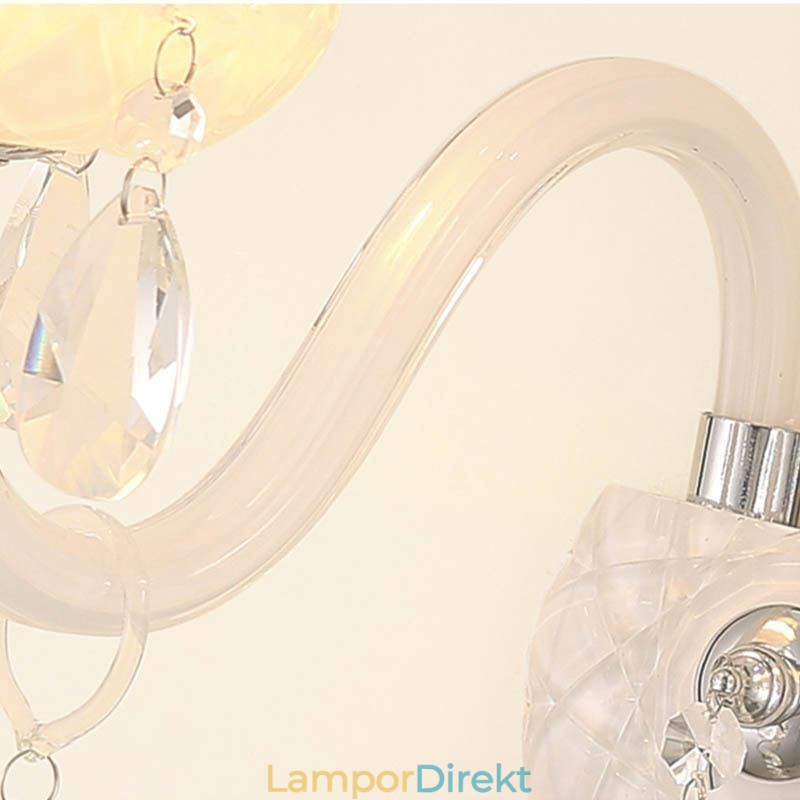 Klassisk Europeisk Stil Crystal Sconce Elegant Vägglampa