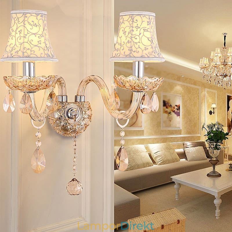 Elegant Crystal Sconce Väggljusgång I Europeisk Stil