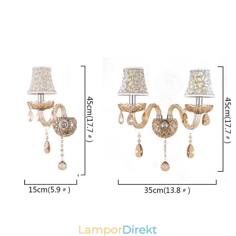 Elegant Crystal Sconce Väggljusgång I Europeisk Stil