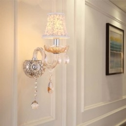 Elegant Crystal Sconce Väggljusgång I Europeisk Stil