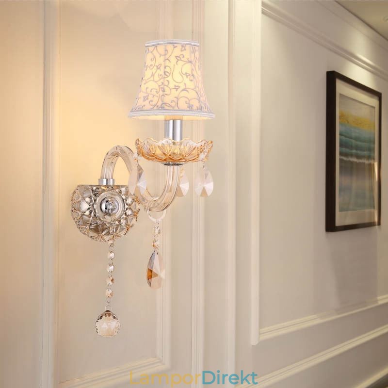 Elegant Crystal Sconce Väggljusgång I Europeisk Stil