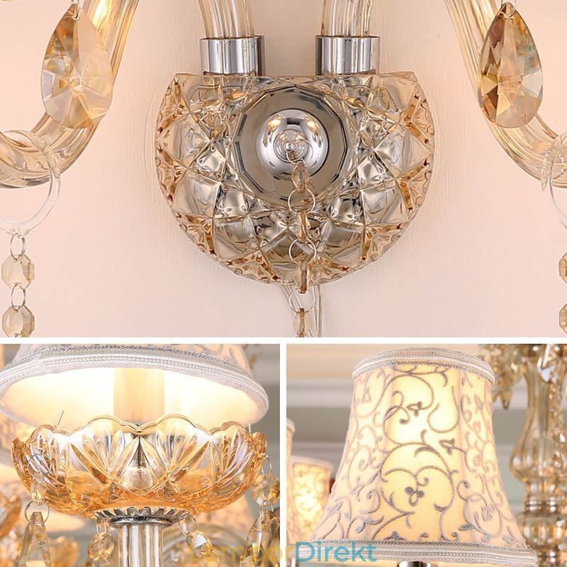 Elegant Crystal Sconce Väggljusgång I Europeisk Stil