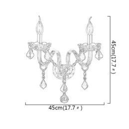 Europeiska Crystal Sconce Elegant Två Ljus Vägg Ljus Trappor