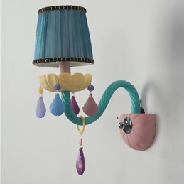 European Crystal Sconce Macaron Färgglad Vägglampa